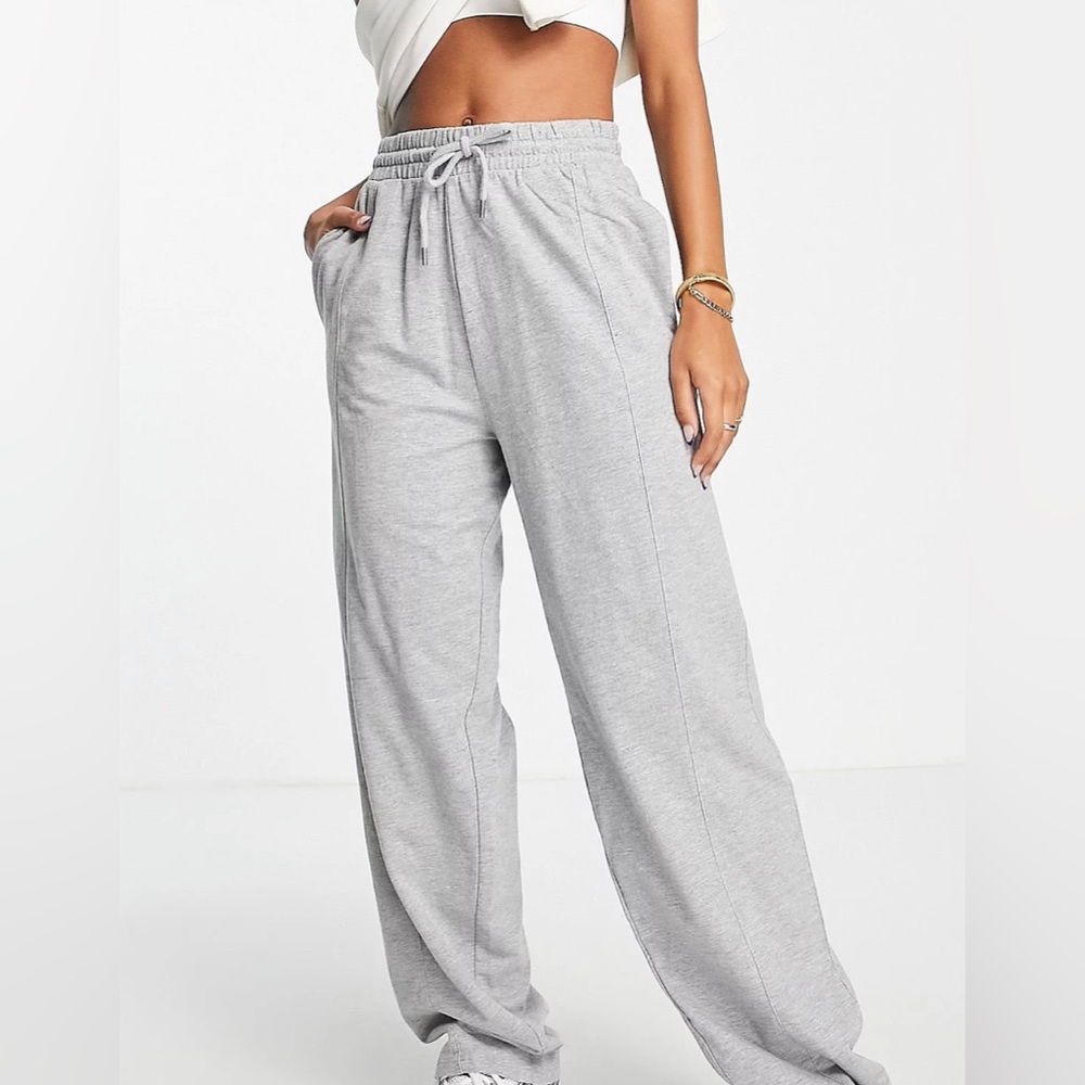Wide leg/flare gray sweatpants
